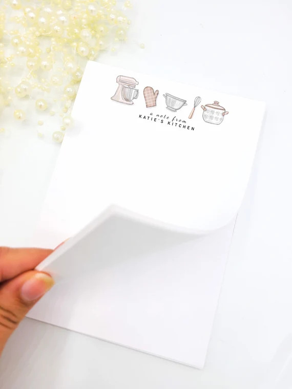 Kitchen Personalized Notepad  Baker Gift  Cook Custom - Etsy | Etsy (US)