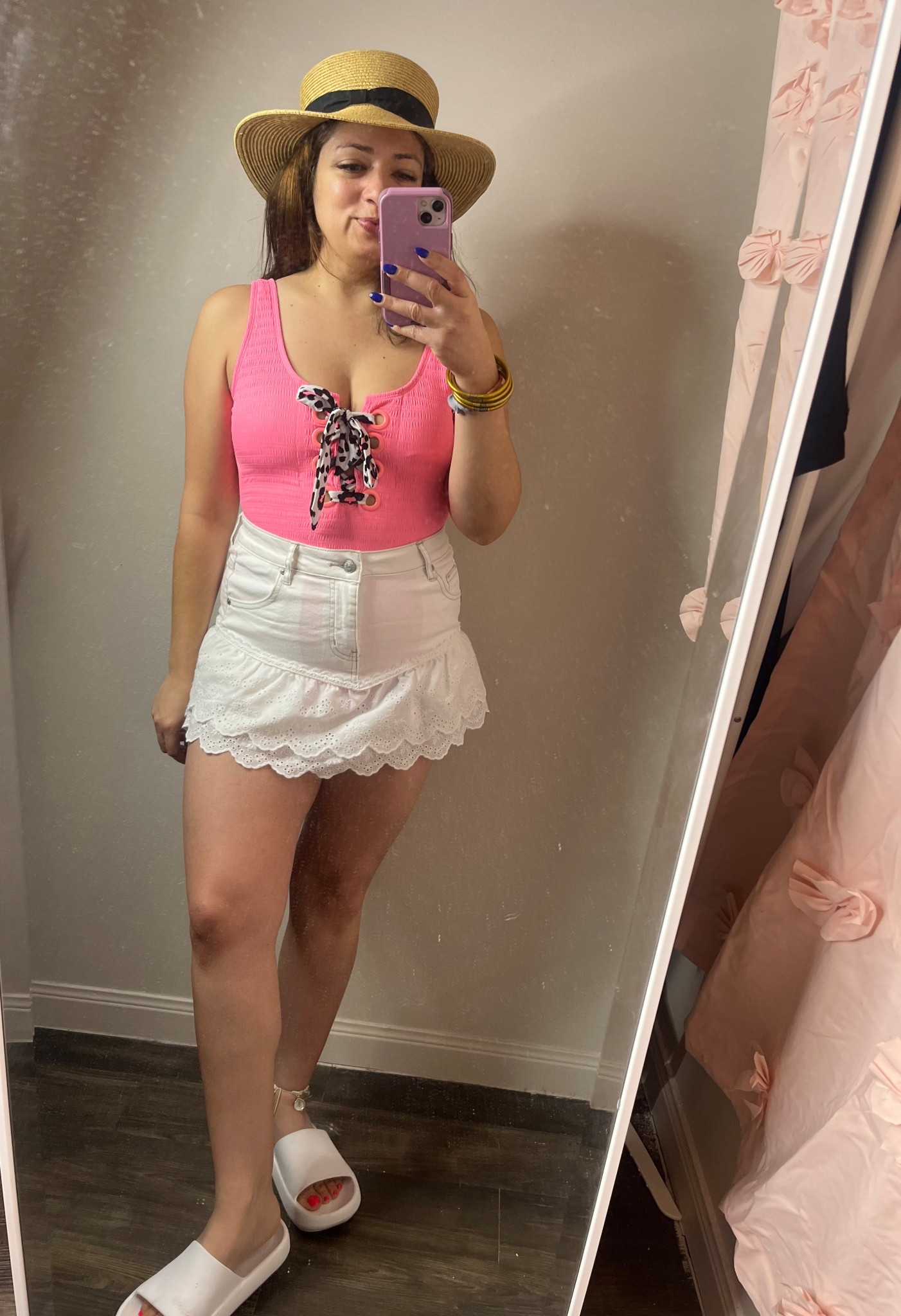 Beach day outfit I wore wearing my fave purchase of 2025 crochet denim skirt



#LTKSaleAlert #LTKSeasonal