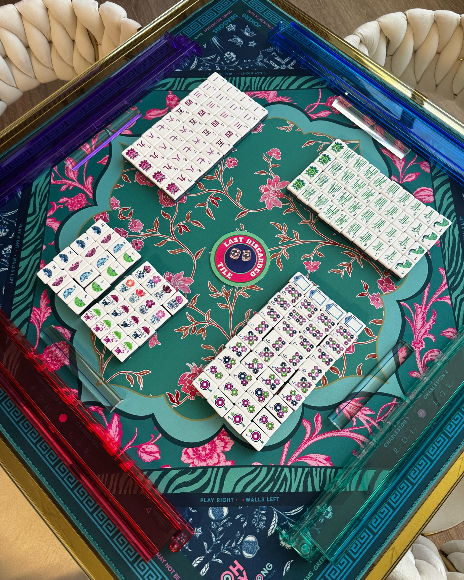 Mahj 102 set up! I love teaching mahj 102 on very colorful set ups! I think the colors make everyone bright and cheery! 

The racks on the first slide are the hobby lobby racks!

#LTKootd #LTKgrwm #LTKHome