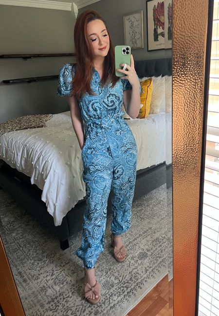 Easter outfit! This jumpsuit is perfff for spring and so are these bow heels from DSW! I will be wearing them with everything! 

#LTKfindsunder50 #LTKstyletip #LTKSeasonal