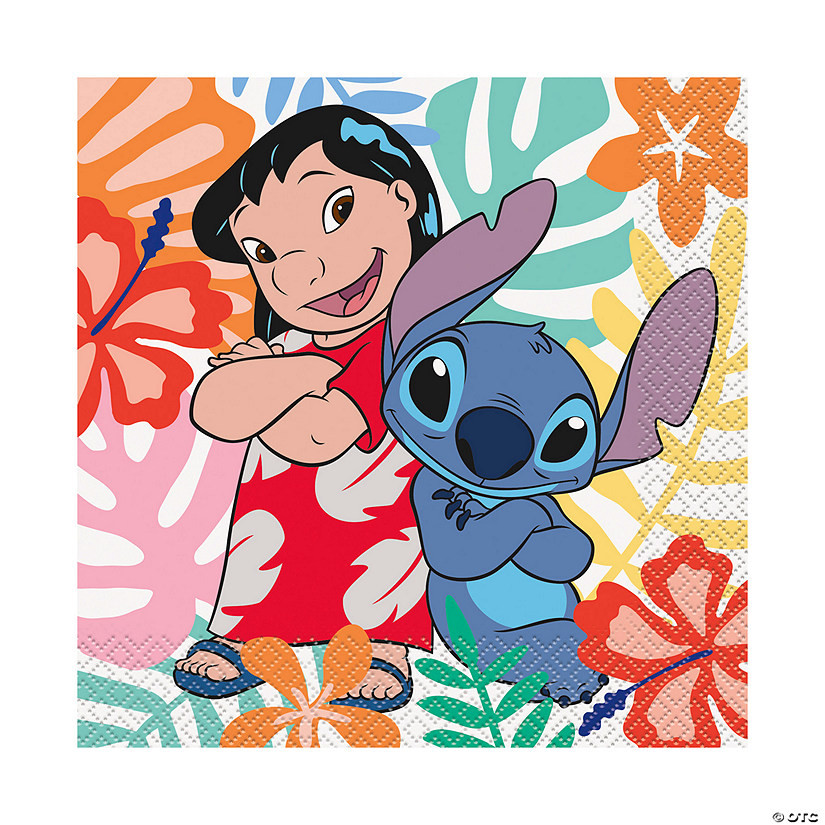 6 1/2" Disney's Lilo & Stitch™ Party Disposable Paper Luncheon Napkins - 16 Ct. | Oriental Trading Company