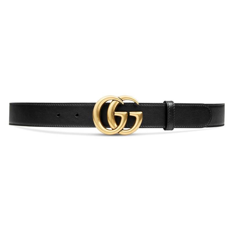 Leather belt with Double G buckle | Gucci (US)