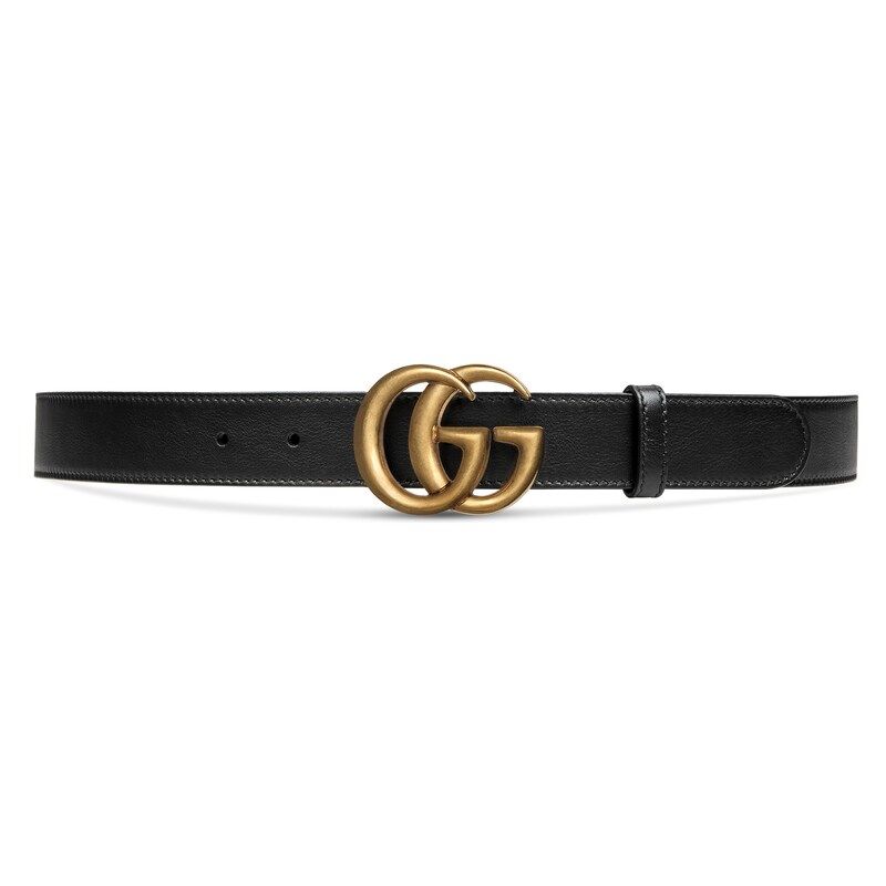 Leather belt with Double G buckle | Gucci (US)