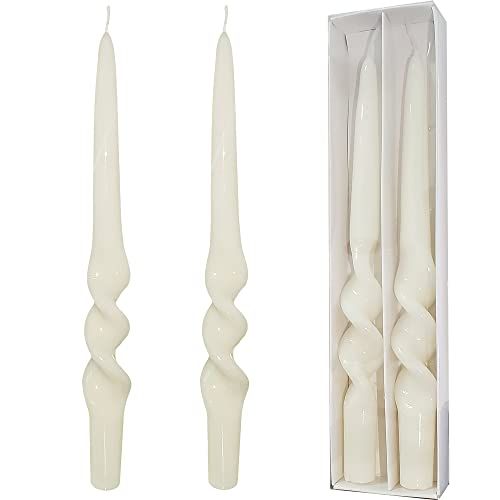 Amazon.com: Spiral Candle Sticks - Handmade 9.5 Inches Dripless Taper Candle Set of 2 Twisted Can... | Amazon (US)