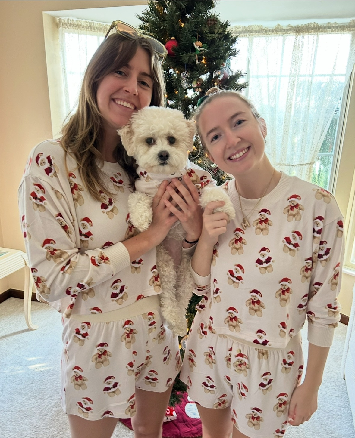 I bought my girls and our dog these matching pajamas last year from American Eagle. I can’t tell you how soft and cozy they are. 🤗 They don’t have this exact Santa teddy bear pattern out (yet, anyway), But they have a teddy bear, Snoopy, Grinch, and a few others. I would definitely recommend!! 
Aerie has some, too!
#americaneagle
#dogmatchingpjs


#LTKHoliday #LTKPets #LTKGiftGuide
