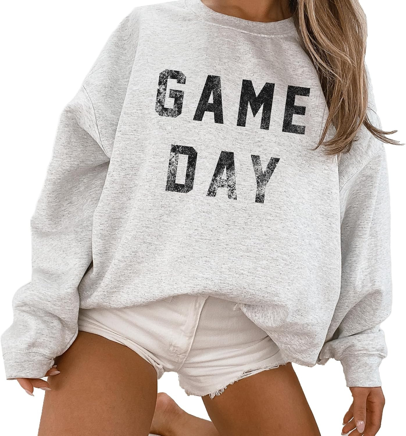 Game Day Sweatshirt, Cute Sports Sweatshirt For Women, Vintage Football Pullover Sweater, Touchdown Shirt, Gift For Mom, Unisex Crewneck Sweatshirt | Amazon (US)