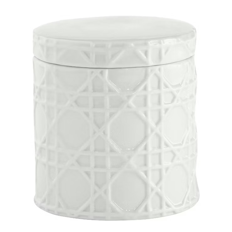 Wicker Cotton Jar White - Cassadecor | Target