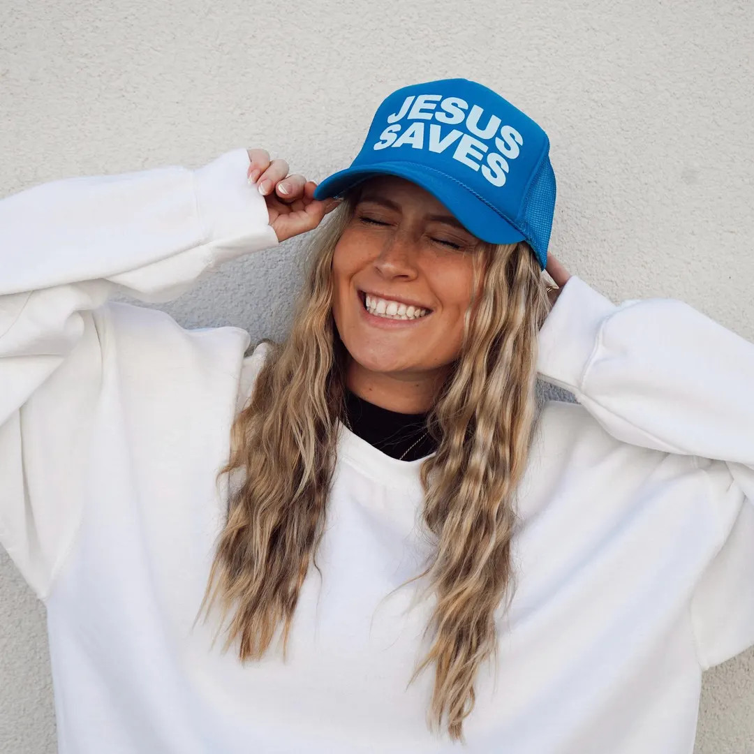 Jesus Saves Trucker Hat, Christian, Faith Apparel, Puff Print, Church, Jesus, Everyday Hat, Otto ... | Etsy (US)