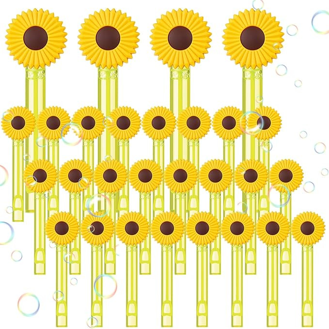 Civaner 24 Pcs Sunflower Mini Bubbles Wands Sunflower Birthday Party Favors for Kids Sunflower Bu... | Amazon (US)