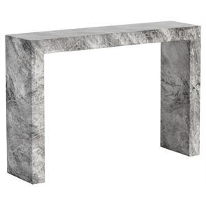 Sunpan Axle 47" Rectangular Modern Concrete Console Table in Gray Marble | Homesquare