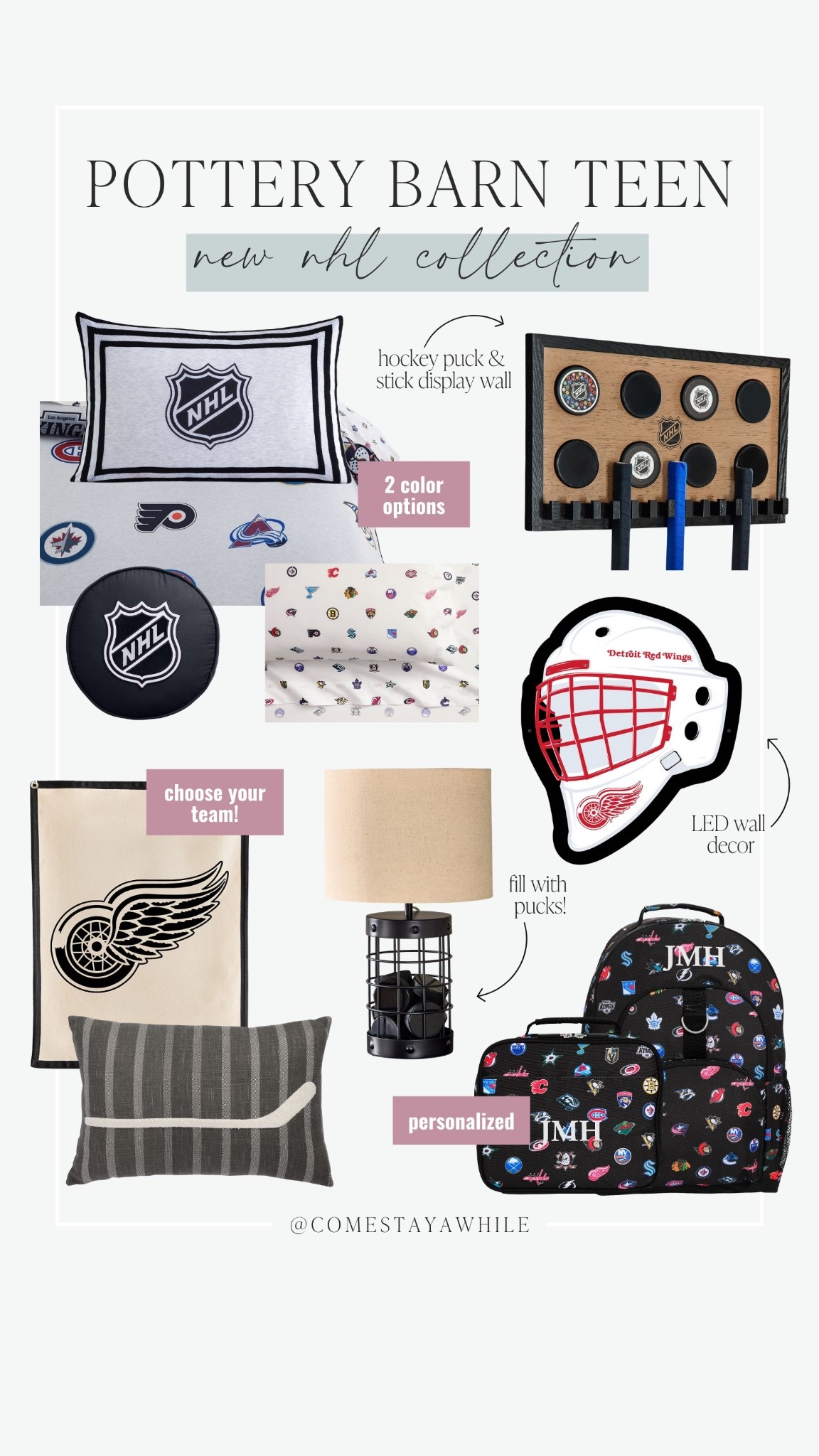 STOPPP 🏒💙 Pottery Barn Teen just dropped an NHL collection and it’s SO good. Bedding, decor, everything — and yes, you can choose your team 🙌 AJ is going to absolutely freak when he sees what I got for his room 😭✨ Linking all my favorites right here!

Come stay awhile, Amanda Vernaci 

#potterybarnteennhlline #hockeydecor #kidshockeydecor #boyroomideas 

#LTKmomlife #LTKKids #LTKHome