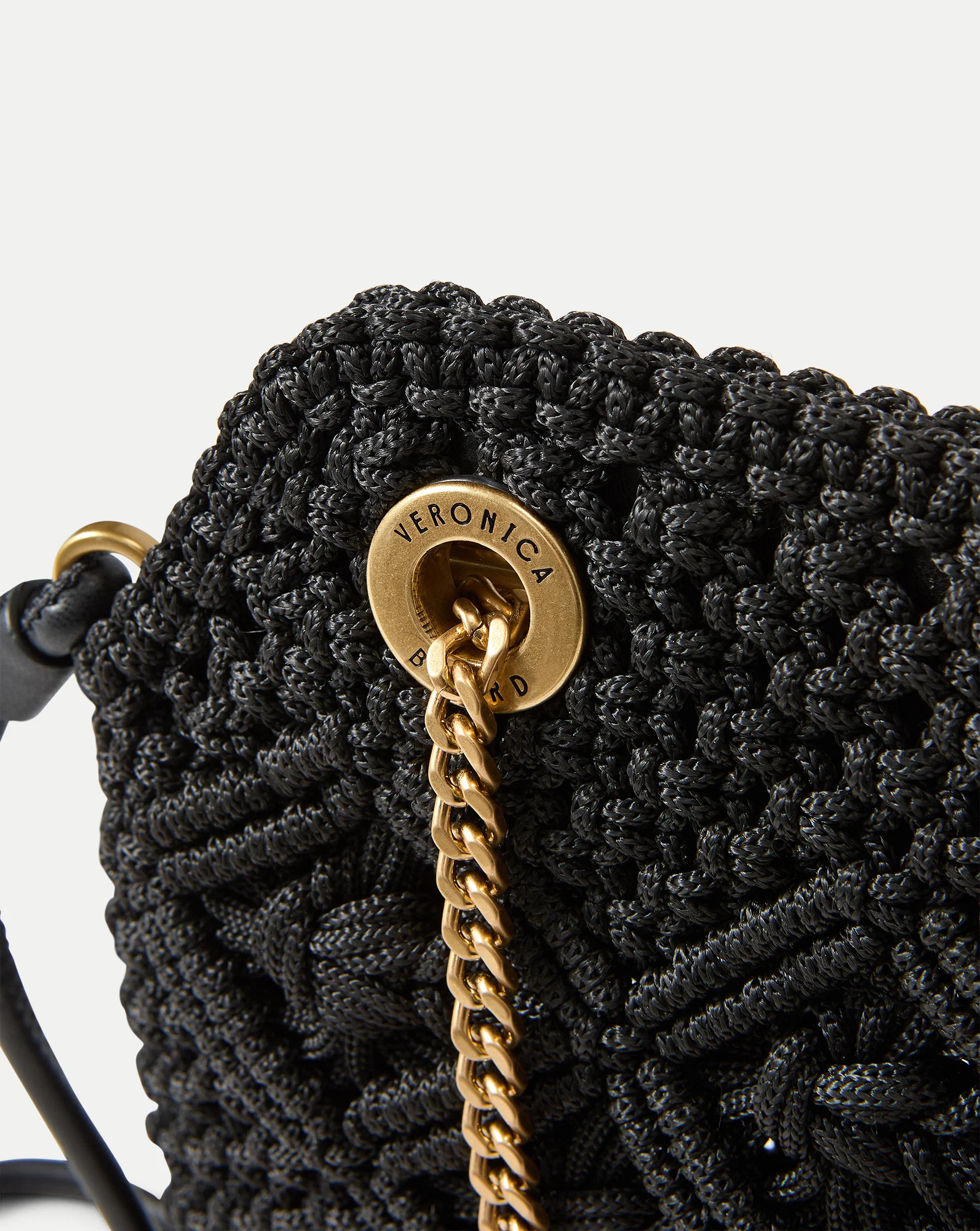 Small Veronica Beard Macram\u00e9 Slouch Bag in Black | Veronica Beard | Veronica Beard UK