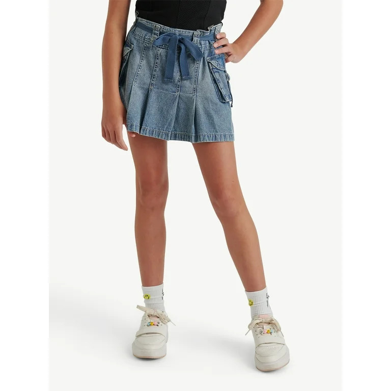 Justice Girls Chambray Cargo Skirt, Sizes XS - XLP | Walmart (US)