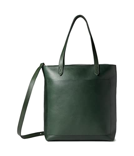 Madewell® The Zip-Top Medium Transport Tote Bag for Women – Leather Construction – Dual Straps Forest One Size One Size | Amazon (US)