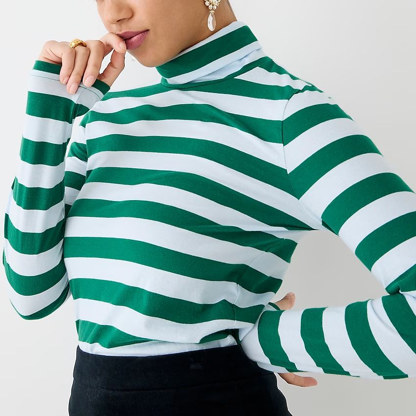 Tissue turtleneck in stripe | J.Crew US