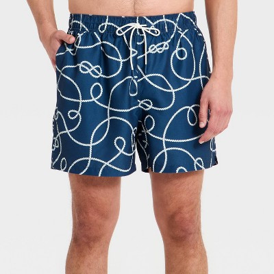 Men's 5'' Swim Trunks - Goodfellow & Co™ Navy Blue L | Target