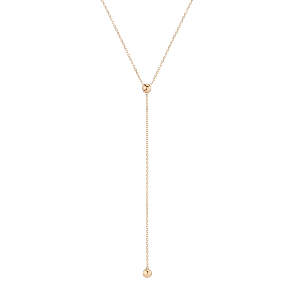 Gold Ball Lariat Necklace | AUrate New York