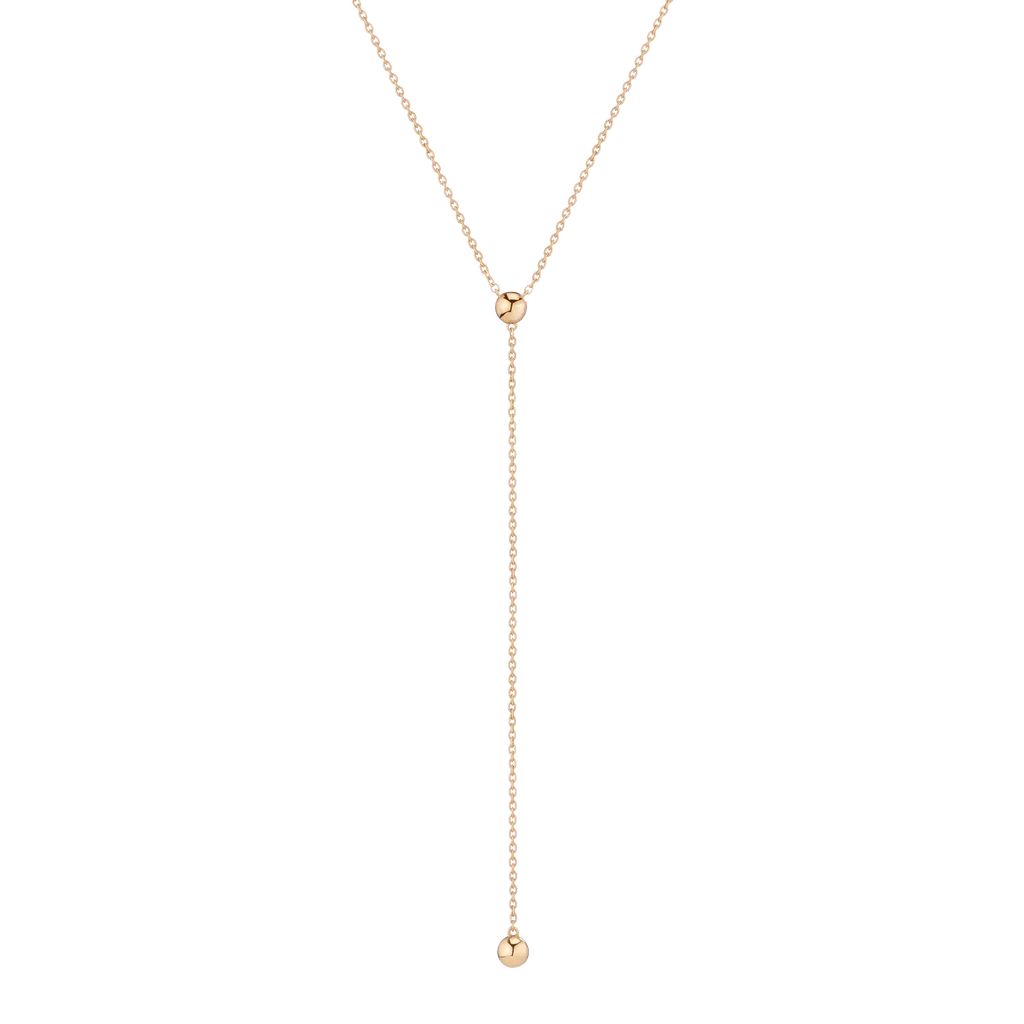 Gold Ball Lariat Necklace | AUrate New York