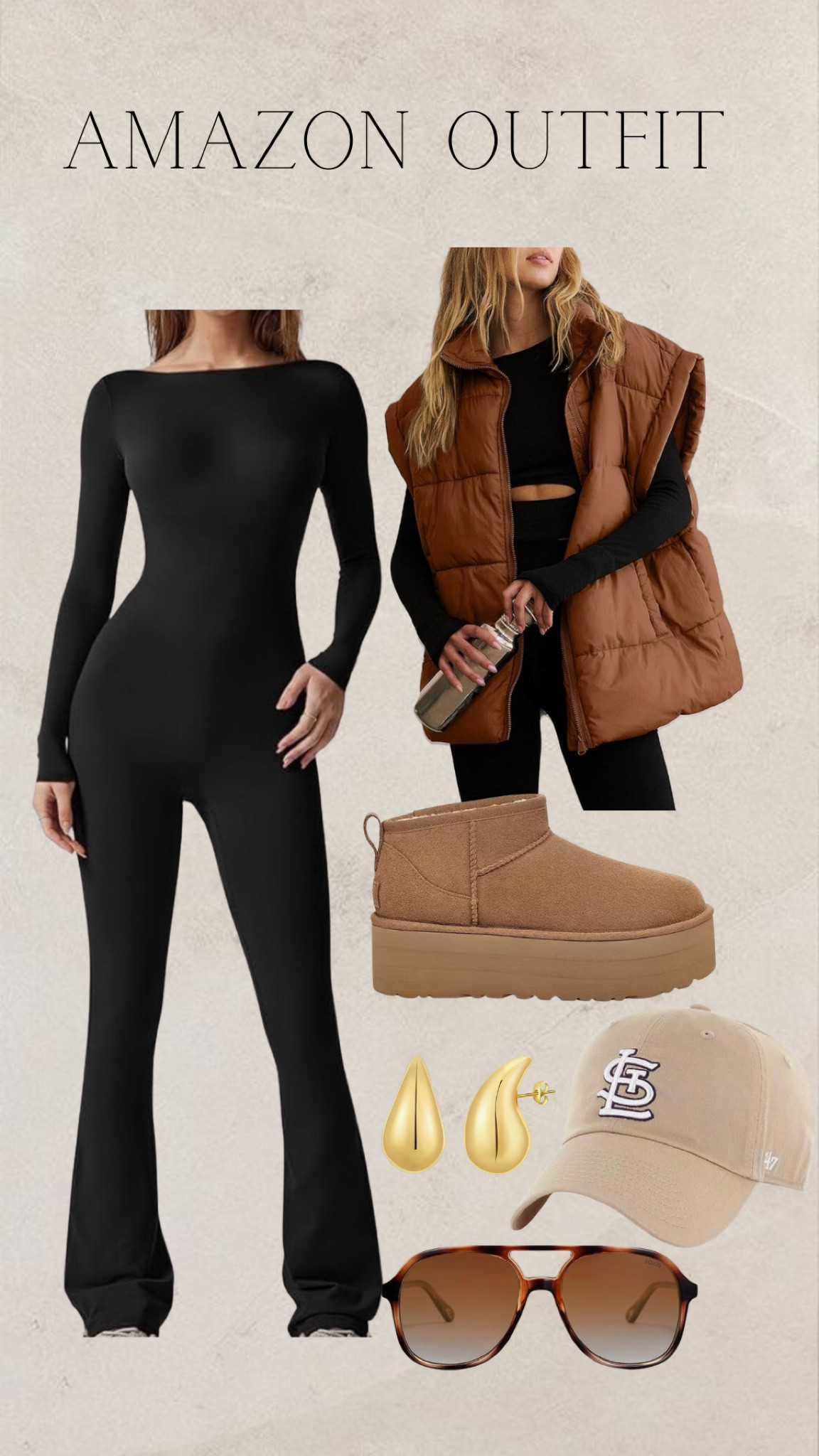 Amazon flare jumpsuit outfit 🤎

Bump friendly - platform - best - one piece - jumpsuit - casual - neutral 

#LTKfindsunder50 #LTKstyletip #LTKbump