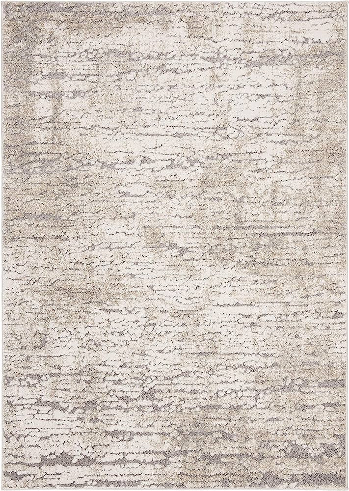 SAFAVIEH Spirit Collection 6'7" x 9' Taupe/Ivory SPR126E Modern Abstract Non-Shedding Living Room Di | Amazon (US)