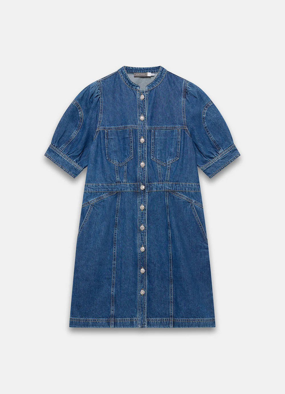 Indigo Wash Denim Mini Dress | Mint Velvet