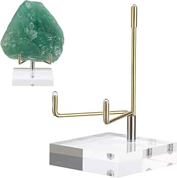 Hipiwe Clear Acrylic Display Stand Holder with Adjustable Metal Arms Display Easel Stands for Gem... | Amazon (US)