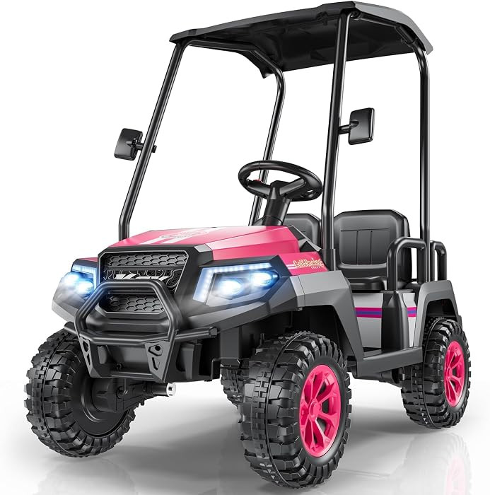 24V Ride on Car for Big Kids, 4-Seaters Kids Golf Cart, Max. Capacity: 264 Lbs(4 Kids), 4WD Kid's... | Amazon (US)
