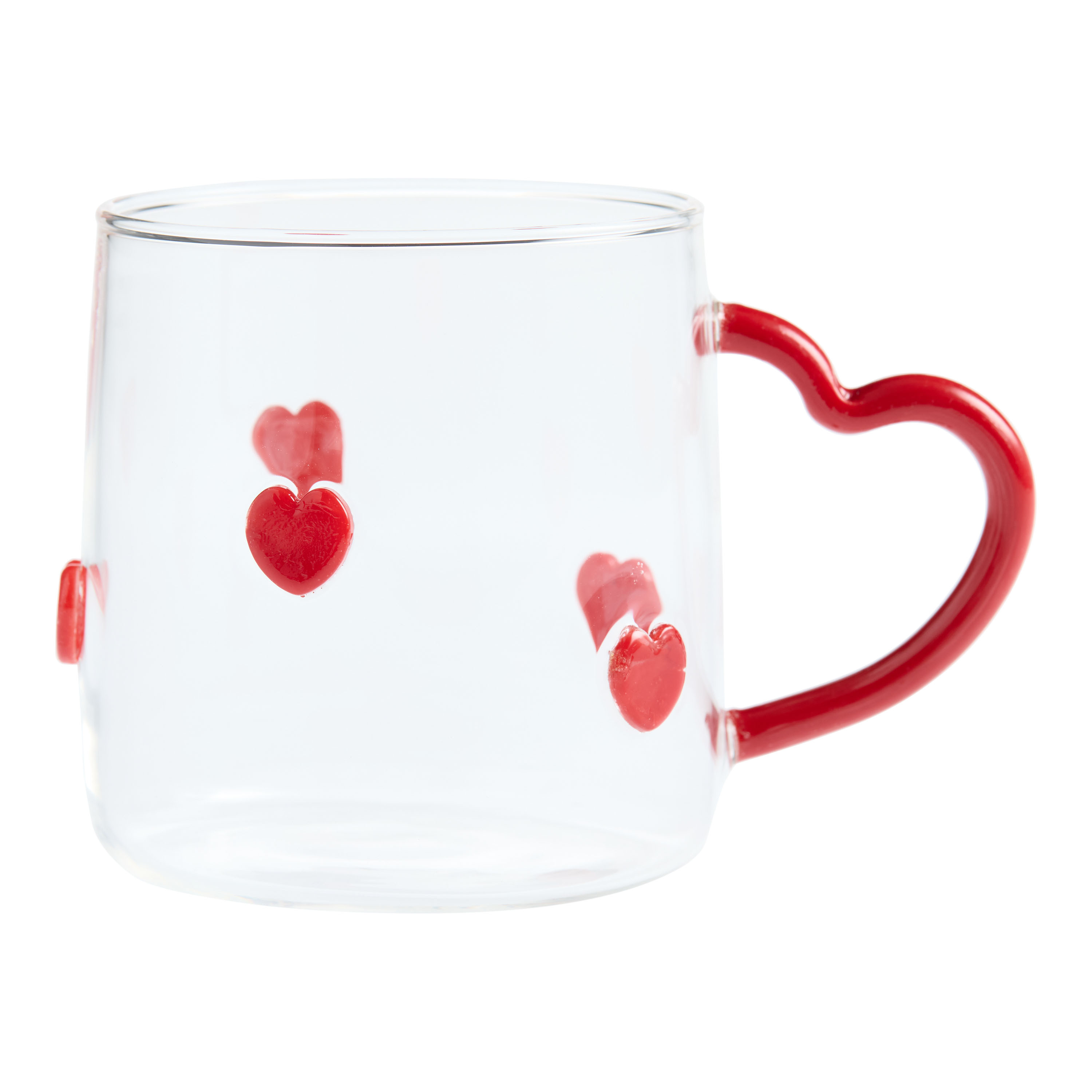 Charm Inlay Heart Handle Glass Mug | World Market