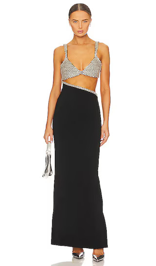 Fernanda Dress in Black & Silver | Revolve Clothing (Global)