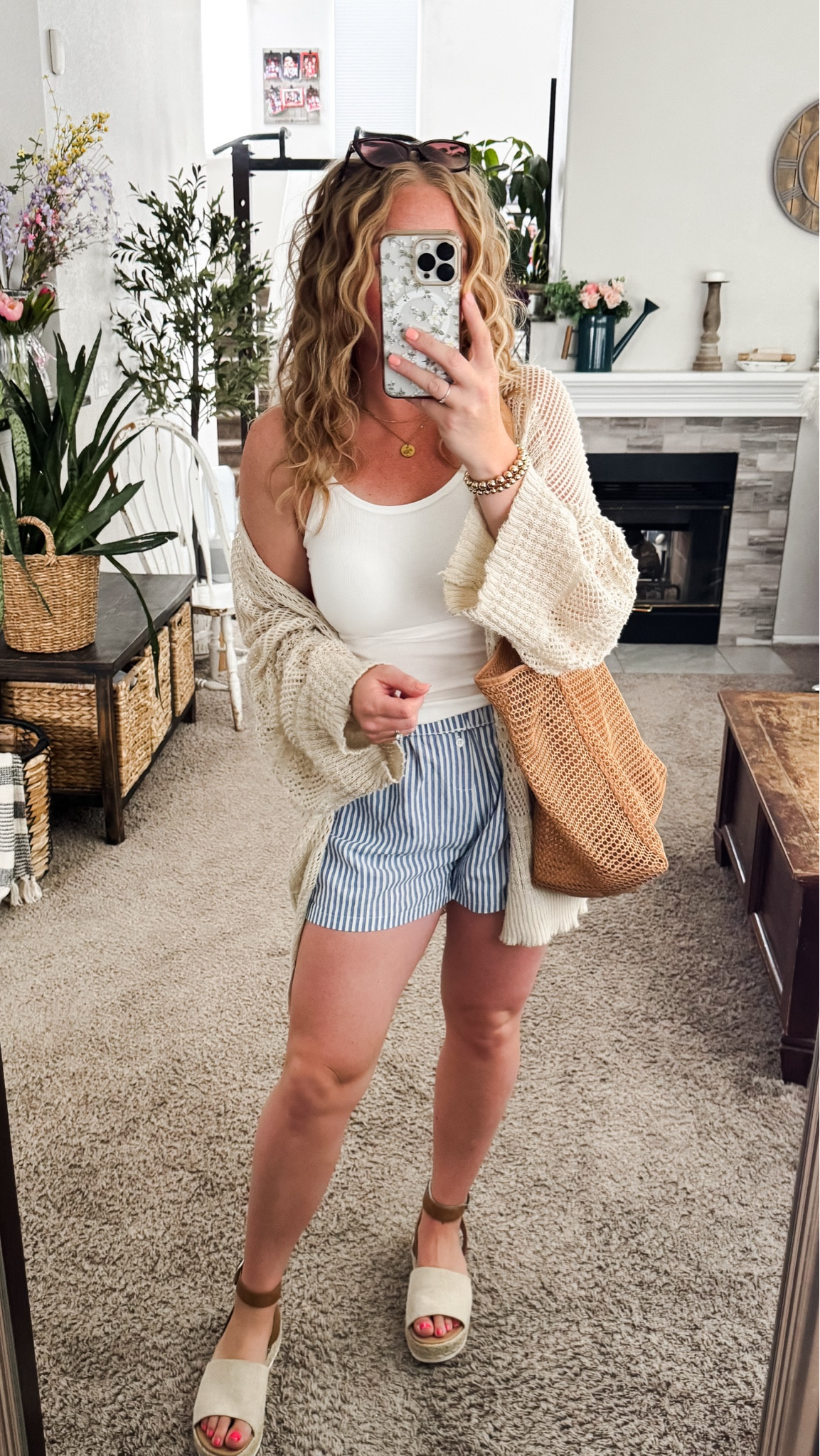 Summer outfit idea — white tank top with built in bra, striped boxer shorts, crochet cardigan cover up, mesh tote bag, and platform sandals 





Amazon outfits every outfit inspo, outfit ideas, casual outfits amazon, amazon outfits every day, spring outfits 2026, summer outfits

#LTKootd #LTKSaleAlert #LTKPetite