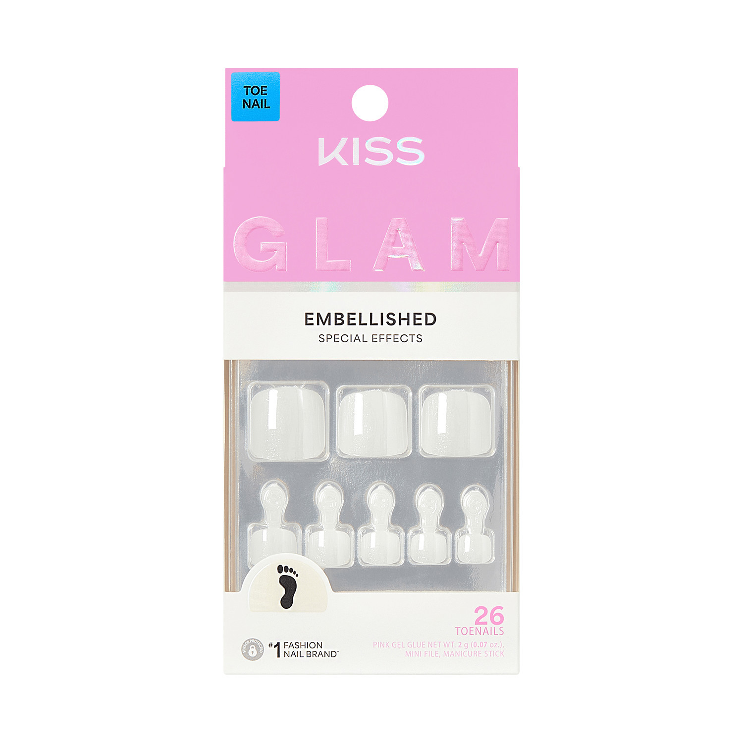 Clean+Easy Glam Embellished Press On Toenails - Twinkle Toes | Sally Beauty