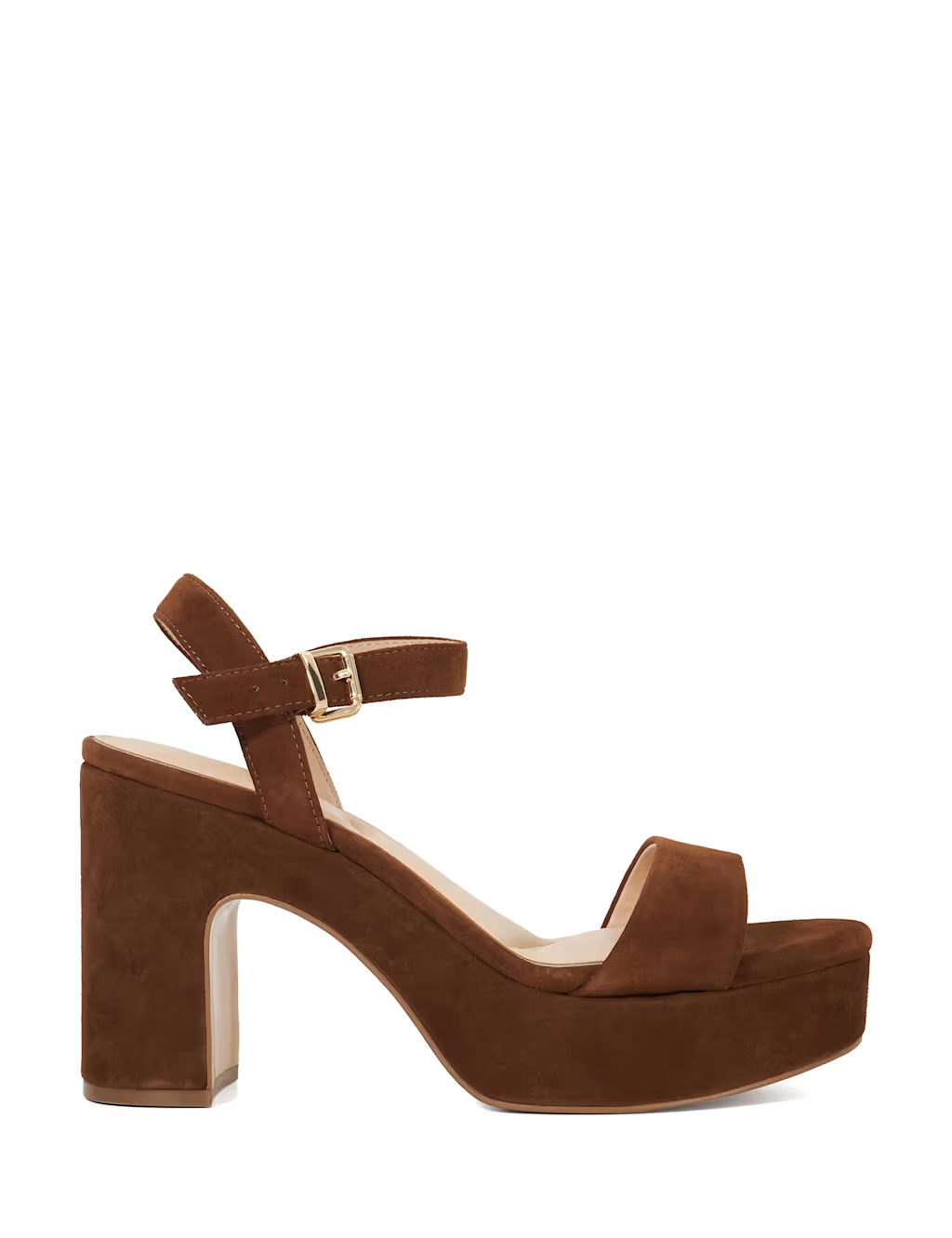 Suede Platform Block Heel Sandals | Marks & Spencer (UK)