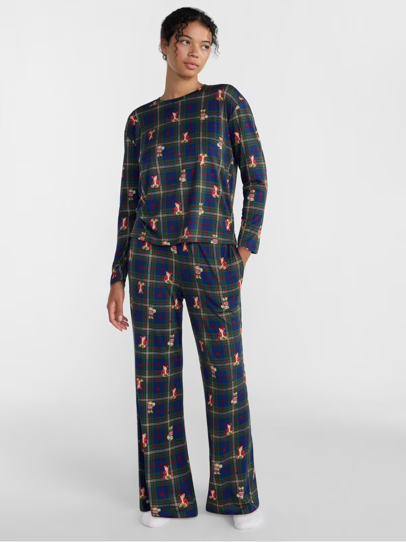 Joyspun Women's Dreamy Soft Collection Sleep Top and Pants, 2-Piece Set, Sizes XS-3X | Walmart (US)