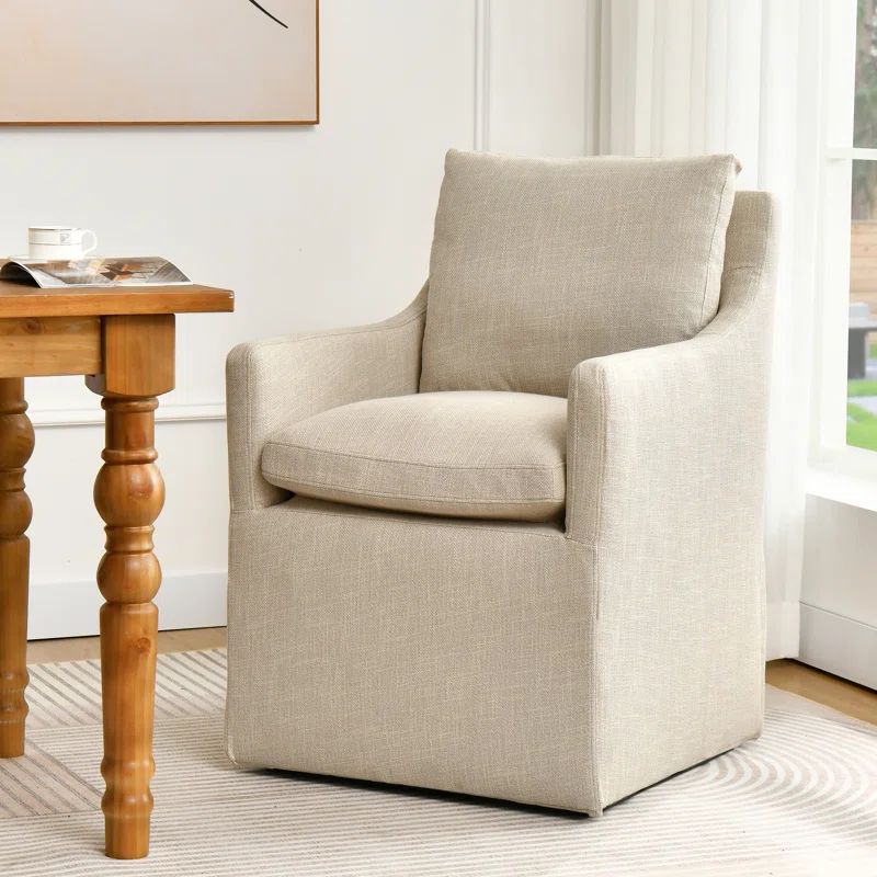 Linen Upholstered Armchair | Wayfair North America