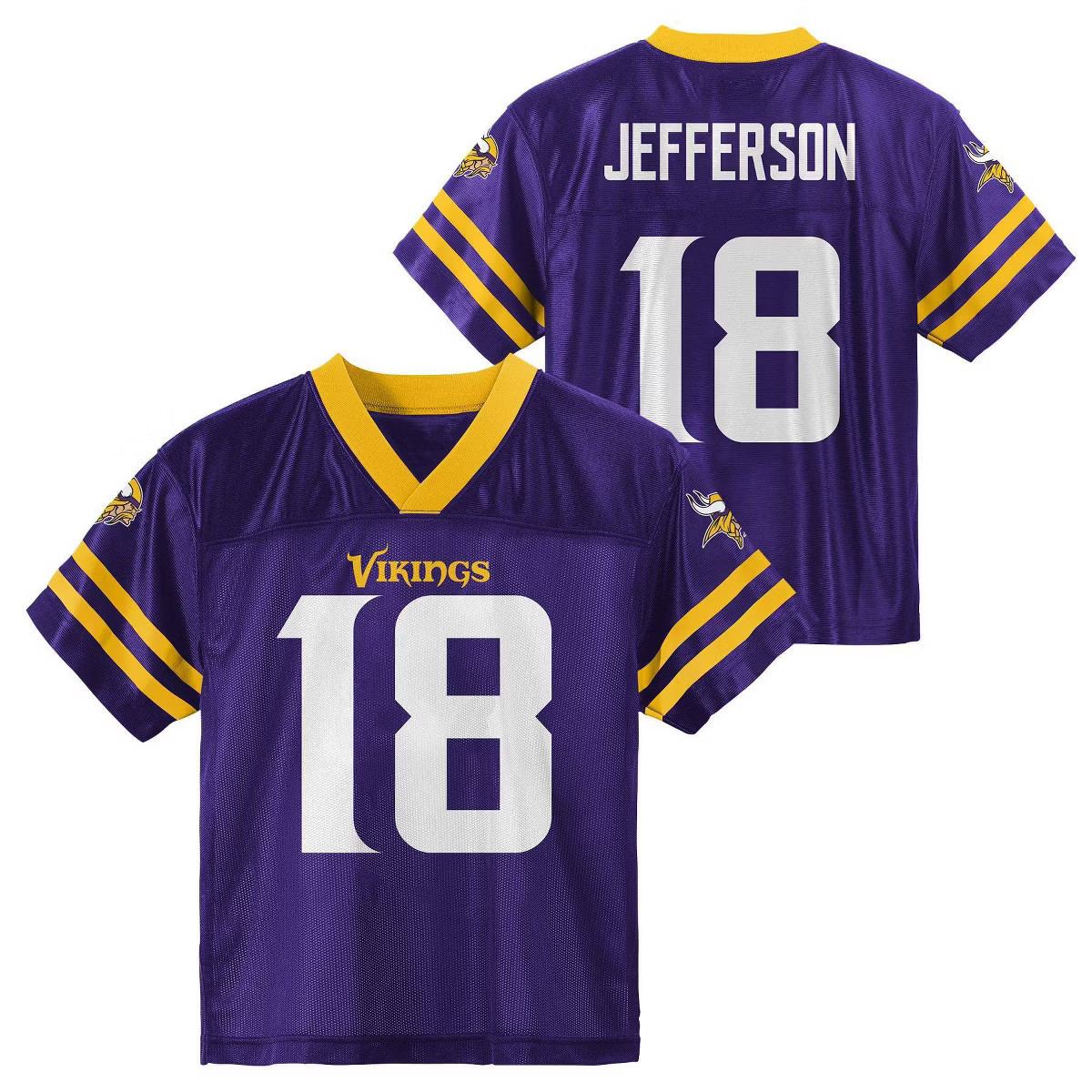 NFL Minnesota Vikings Justin Jefferson Toddler Boys' Short Sleeve Jersey | Target