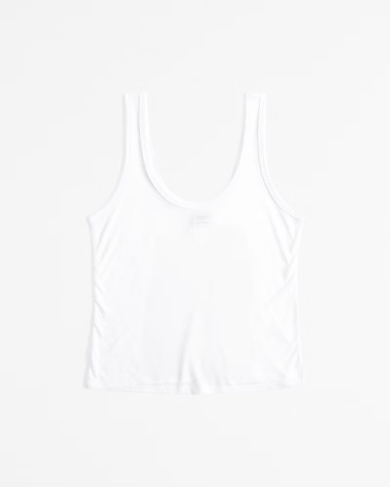 Women's Sheer Jersey Scoopneck Tank | Women's Tops | Abercrombie.com | Abercrombie & Fitch (US)