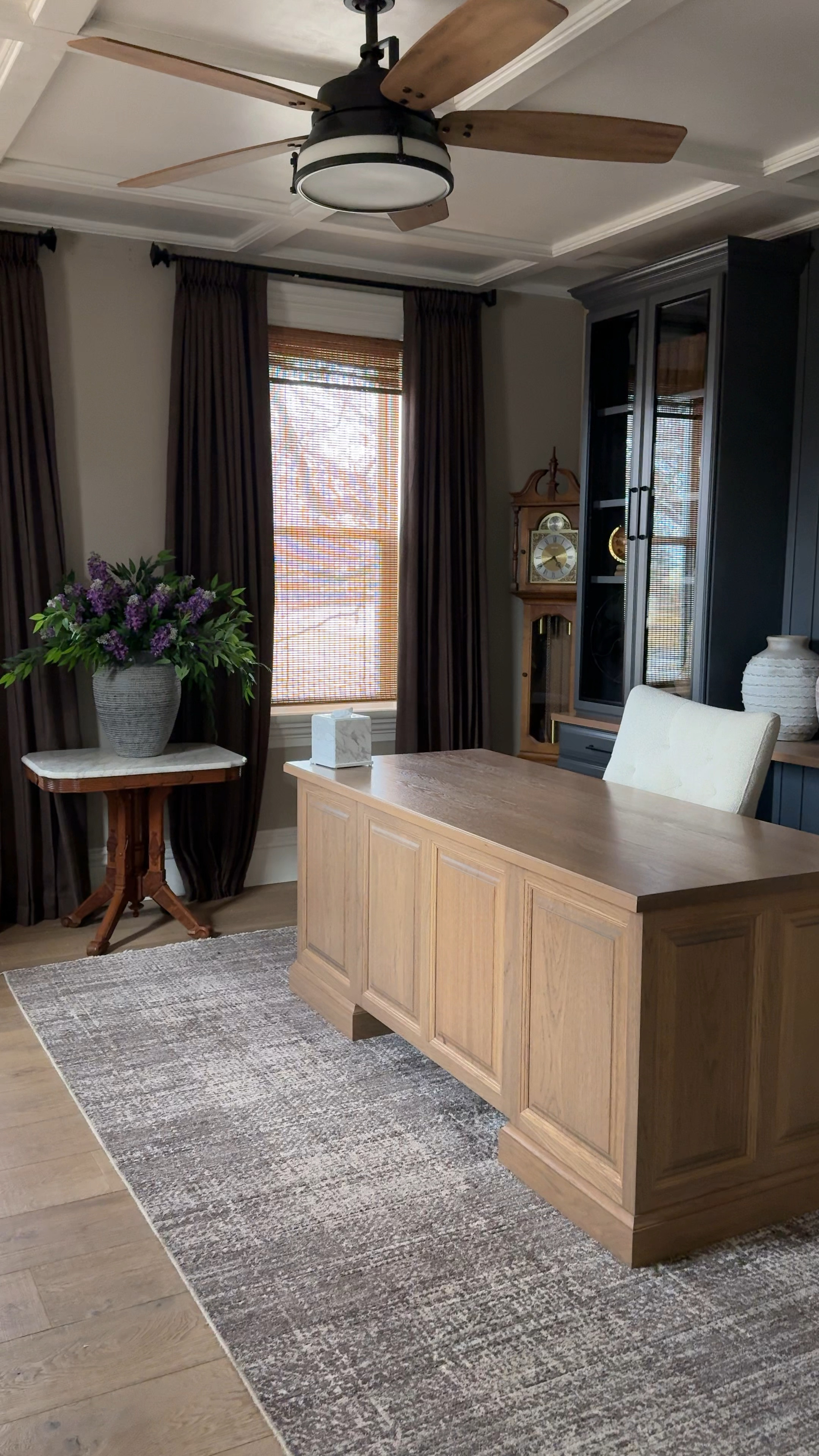 Like my style? 
Be sure to check out the Product Tab in my LTK Profile to find all of my Modern Farmhouse Home Office Recommendations!
While you’re there, you can use to search bar to search for things like: Decorative Objects, Home Office Furniture, Vases, Office Chairs, Office Desks, Office Bookshelves, Grandfather Clocks, Rugs, Ceiling Fans, etc.
Or you can search for more specific items such as: Executive Desks, Modern Ceiling Fans, Vintage Rugs, Plaid Rugs, Traditional Office Decor, Vintage Decor, etc.
While you’re there, be sure to check out more of my favorite Home Decor Accessories, which I’ve conveniently categorized in folders called ‘Product Sets’

Angela Rose x Loloi Ember Rug | Brown Curtains | Moody Office | Abstract Wall Art | Collection Prints | Picture Light | Woven Blinds | Bamboo Blinds | Window Blinds | Cordless Blinds | Vase with Flowers | Vase Greenery | Artisan Vases | Frasier Ceramic Vase | Terracotta Vase | Radcliffe Upholstered Swivel Desk Chair | Floor Clock

#LTKHome #LTKSeasonal