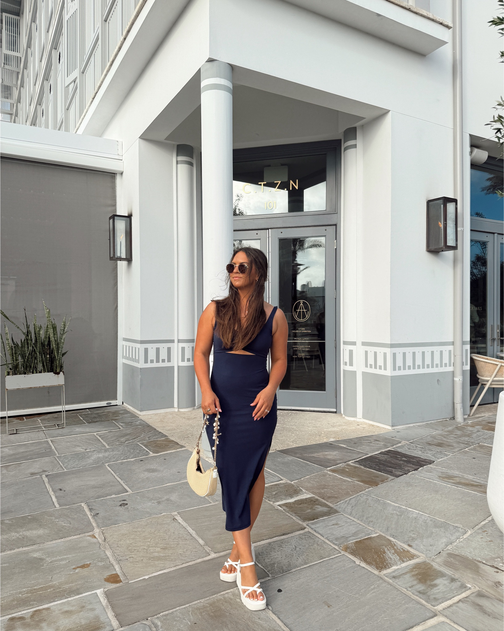 The perfect vacation dress!! Wearing a  medium. It’s made of buttery soft athletic material that I love!