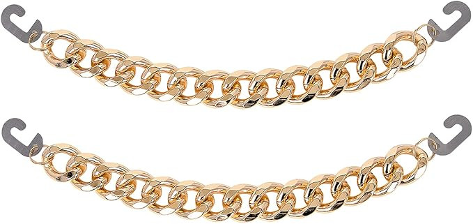 Gold Bling Metal Chain Decoration Charms for Teen Man Women Adults Shoes Accessories | Amazon (US)