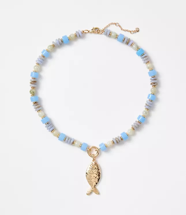 Fish Beaded Necklace | LOFT