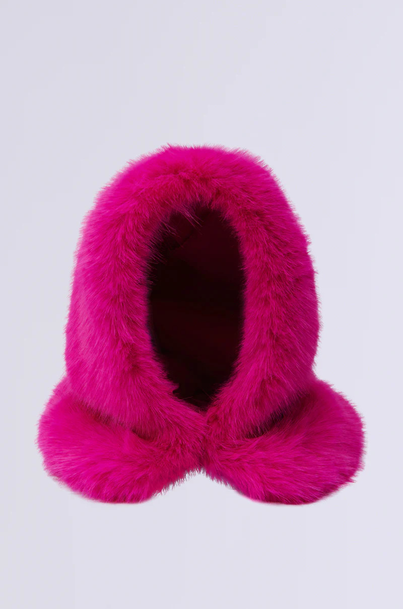 STAND ON IT FAUX FUR HOOD | AKIRA