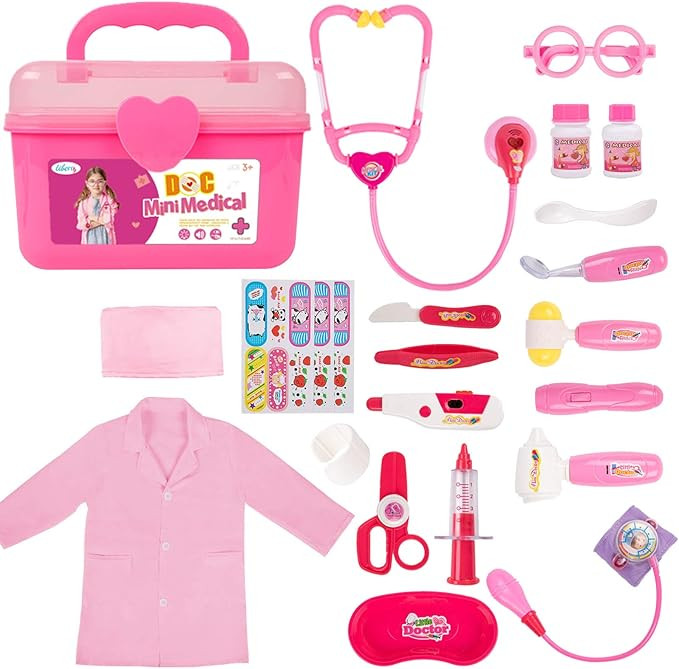 Amazon.com: Liberry Durable Doctor Kit for Kids, 23 Pieces Pretend Play Educational Doctor Toys, ... | Amazon (US)