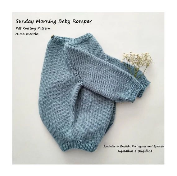 PDF Knitting Pattern | Sunday Morning Baby Romper | 0-24 Months | Etsy (US)
