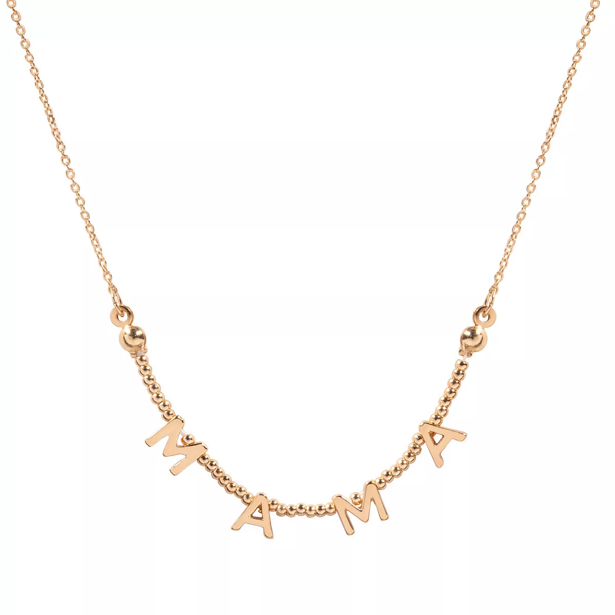 LC Lauren Conrad Gold Tone Beaded "Mama" Station Necklace | Kohl's