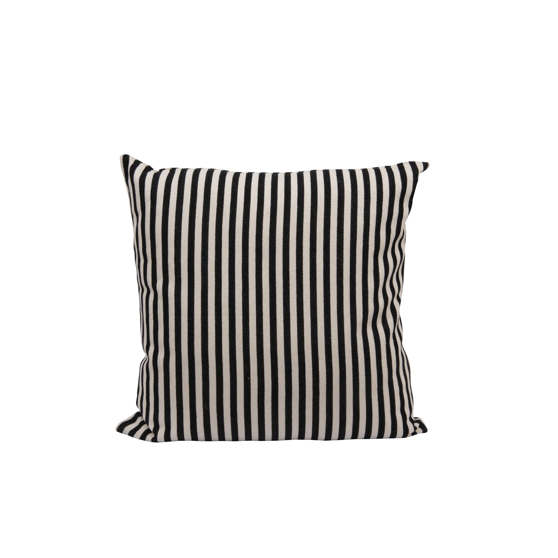 Creative Co-Op Woven Cotton Striped Pillow, Black and Cream | Walmart (US)