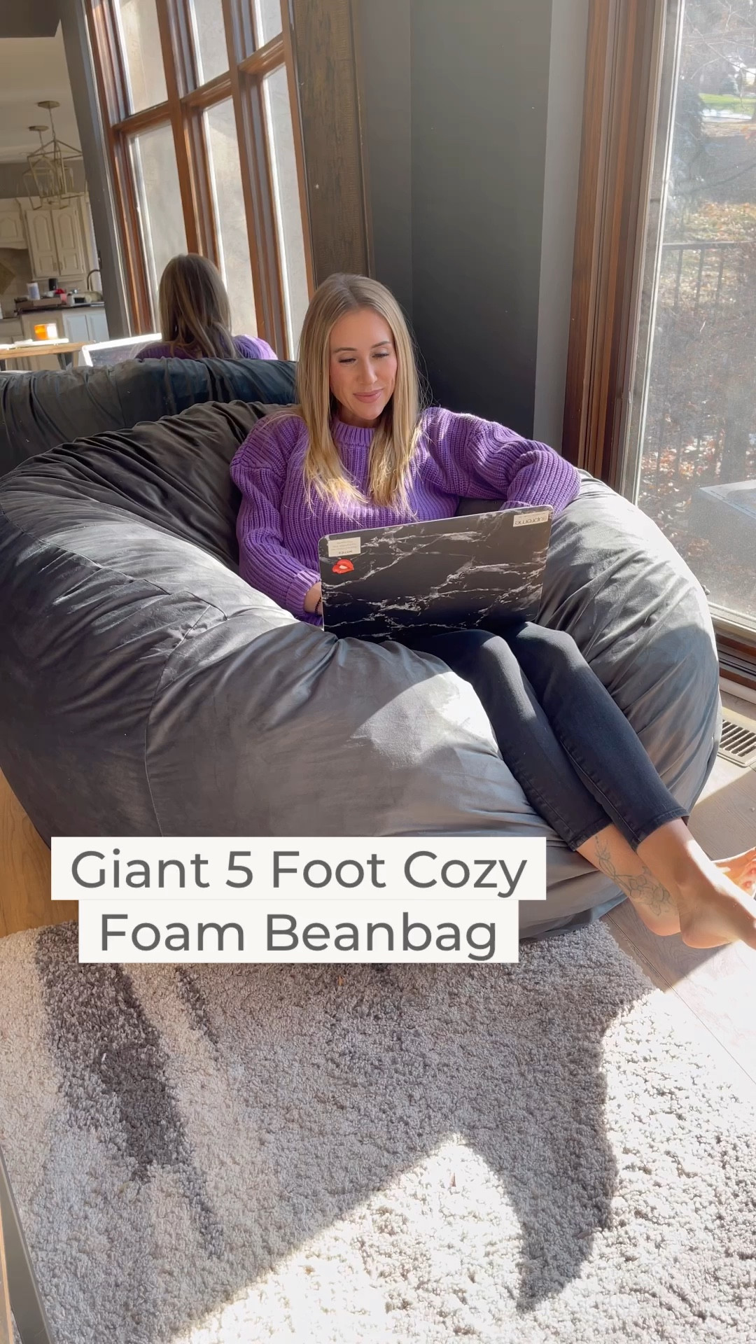 Obsessed with this cozy bean bag! It’s filled with high quality foam (no beans / mess!), has a removable cover, and is extremely comfortable!!! It’s FIVE feet big 😍 Perfect unique gift for him or her or kids! #cozyhome #giftideas #giftidea #giftsforhim #giftsforkids #gifts

#LTKfamily #LTKGiftGuide #LTKhome