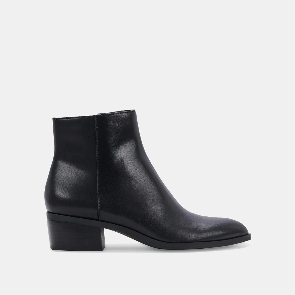 AVALON BOOTIES BLACK LEATHER | DolceVita.com