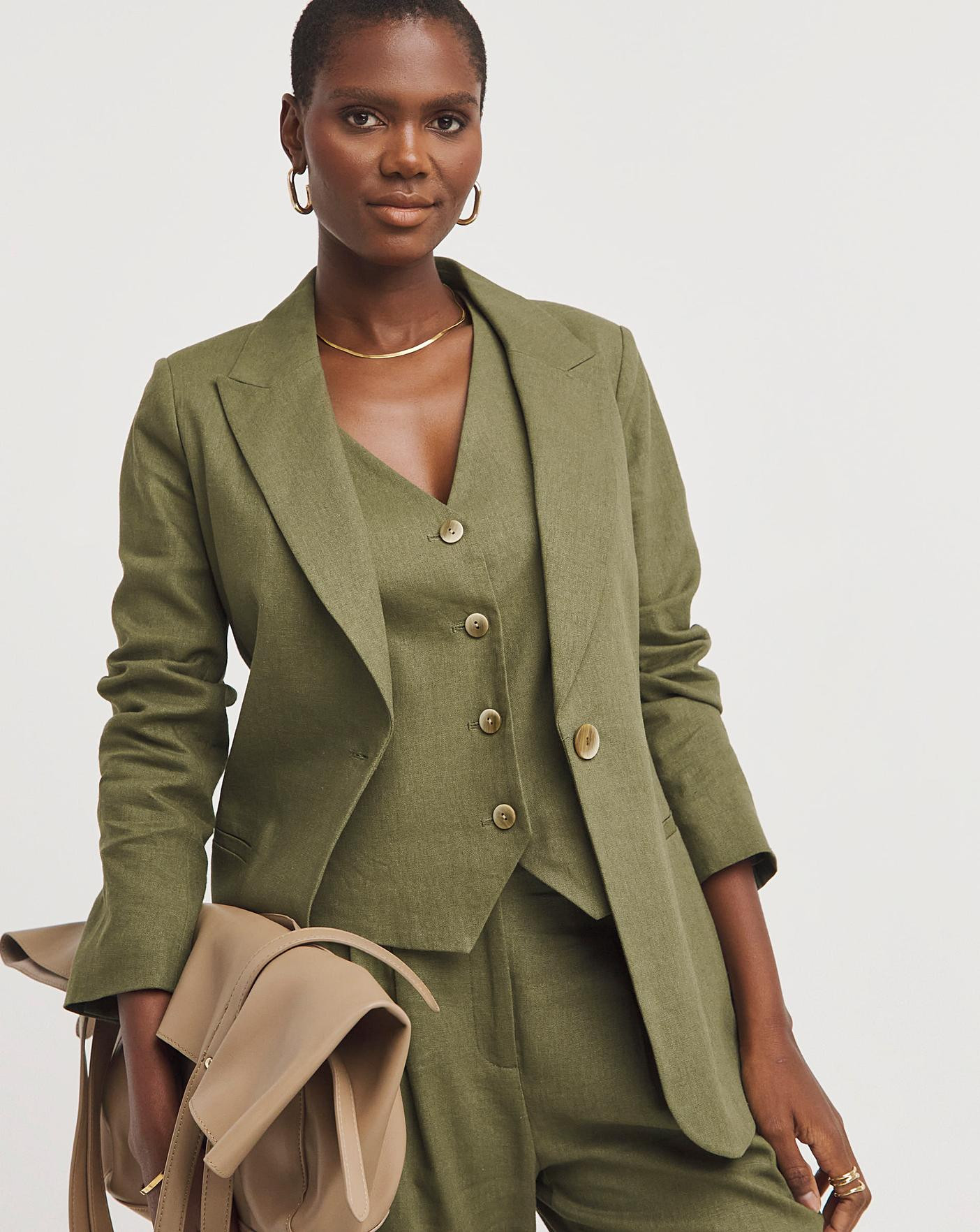 Linen Single Breasted Blazer | JD Williams (UK)