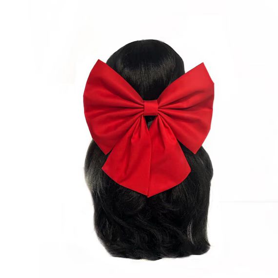 Red Large Cosplay Hair Bow For Women, Oversize Hair Bow, Cosplay Red Big Bow For Women, Ariel Lol... | Etsy (US)