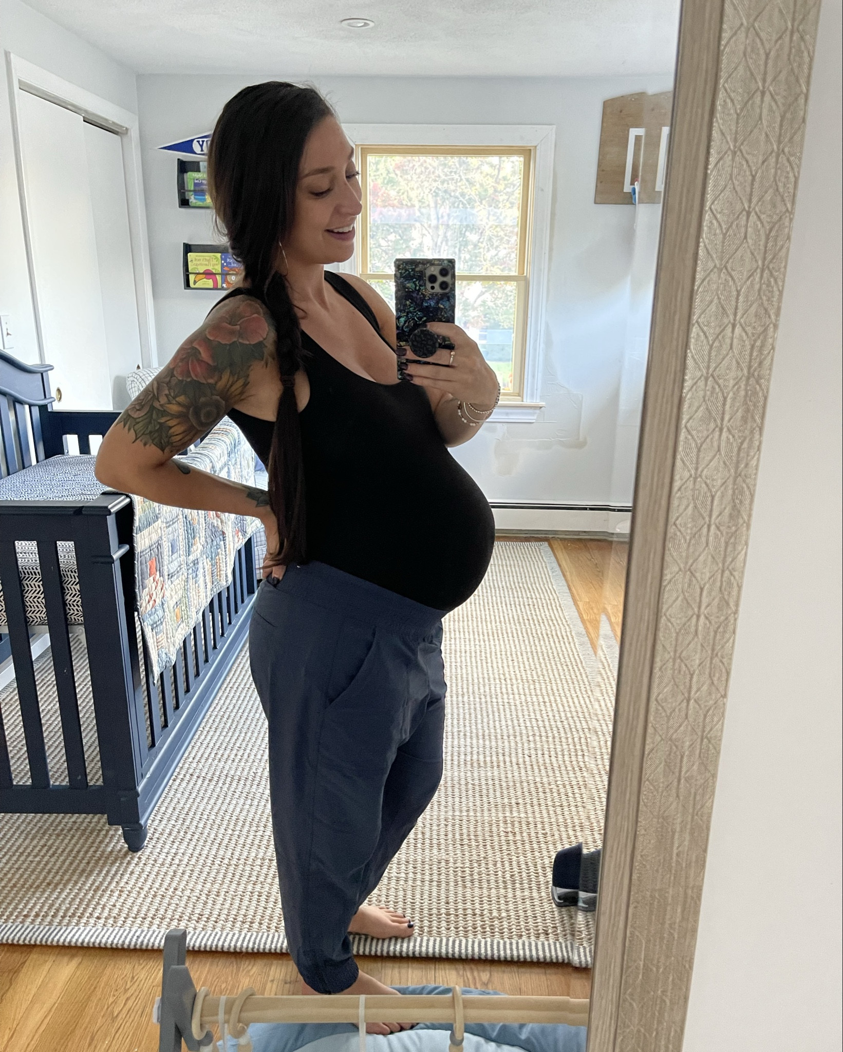 The best part about bumpsuit is you never need to TUG IT DOWN! This is “the Cindy”! I’m wearing a M! 

#LTKBaby #LTKBump